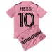 Tanie Strój piłkarski Inter Miami Lionel Messi #10 Koszulka Podstawowej dla dziecięce 2023-24 Krótkie Rękawy (+ szorty)